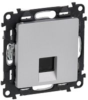 Розетка компьютерная без рамки Legrand Valena Life 1-м. RJ45 5e алюминий картинка